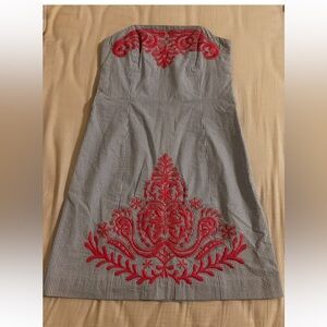 Lilly Pulitzer A-Line dress with Red Embroidered Motif